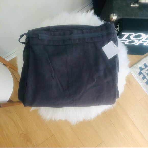 Caslon Solid Linen Blend Pants,  Lightweight Adjustable Waist, COMFY, 1X, Gray, - Picture 5 of 8